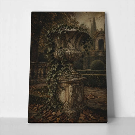 Πίνακας σε Καμβά VINTAGE DARK ACADEMIA FOUNTAIN - Vintage