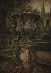 Πίνακας σε Καμβά VINTAGE DARK ACADEMIA FOUNTAIN