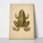 Πίνακας σε Καμβά VINTAGE DARK ACADEMIA FROG
