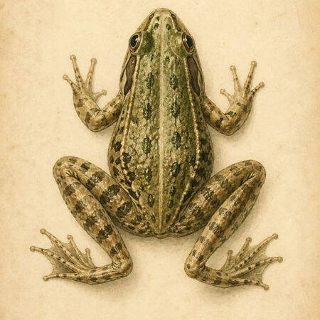 Πίνακας σε Καμβά VINTAGE DARK ACADEMIA FROG -  Sticky 5