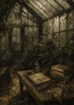 Πίνακας σε Καμβά VINTAGE DARK ACADEMIA GREENERY