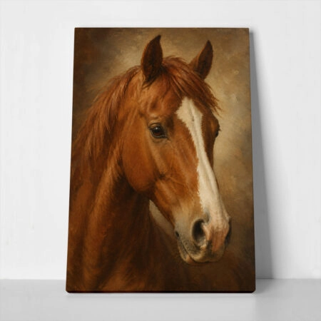 Πίνακας σε Καμβά VINTAGE DARK ACADEMIA HORSE 10 - 