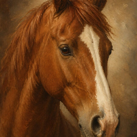 Πίνακας σε Καμβά VINTAGE DARK ACADEMIA HORSE 10 -  Sticky 5