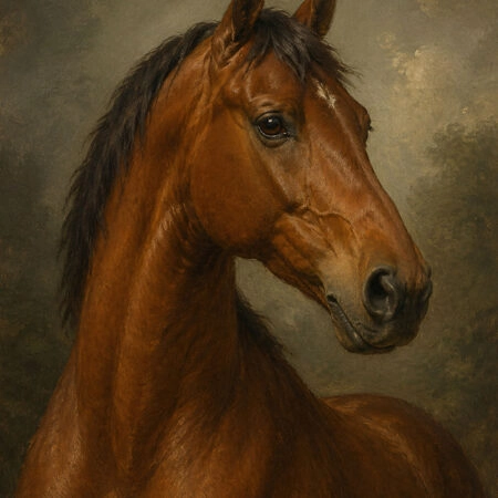 Πίνακας σε Καμβά VINTAGE DARK ACADEMIA HORSE 11 -  Sticky 5