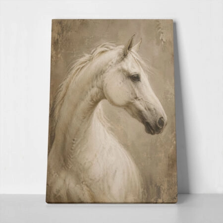 Πίνακας σε Καμβά VINTAGE DARK ACADEMIA HORSE 6 - Vintage