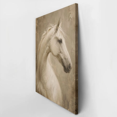 Πίνακας σε Καμβά VINTAGE DARK ACADEMIA HORSE 6 - Vintage Sticky 2