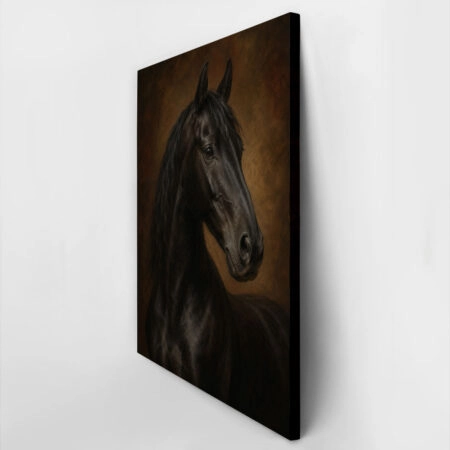 Πίνακας σε Καμβά VINTAGE DARK ACADEMIA HORSE 7 - Vintage Sticky 2