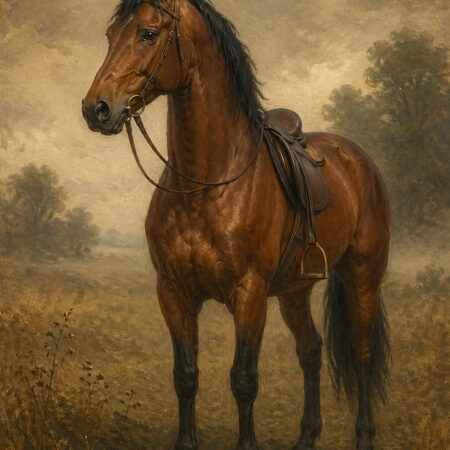Πίνακας σε Καμβά VINTAGE DARK ACADEMIA HORSE 8 -  Sticky 5