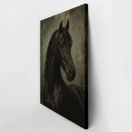 Πίνακας σε Καμβά VINTAGE DARK ACADEMIA HORSE 9 -  Sticky 2
