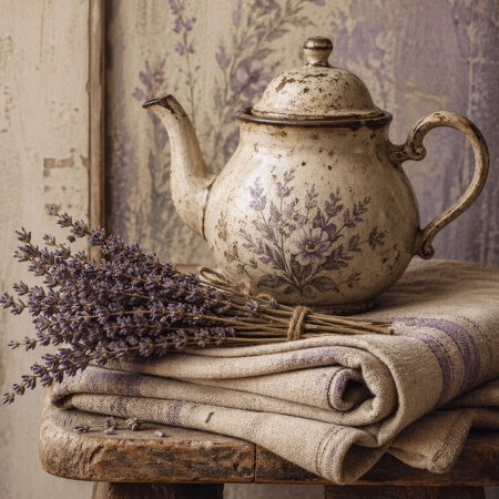 Πίνακας σε Καμβά VINTAGE DARK ACADEMIA LAVENDER - Vintage Sticky 5
