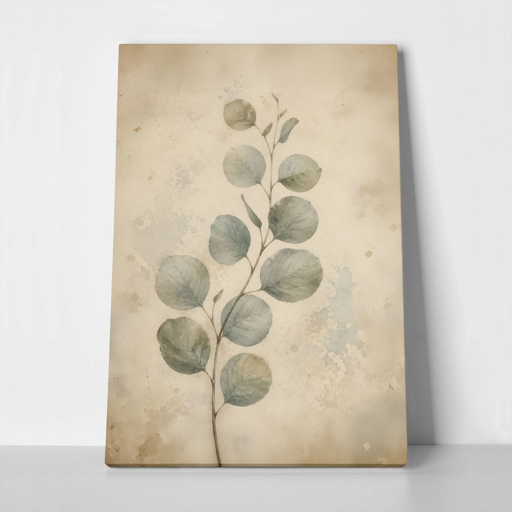 Πίνακας σε Καμβά VINTAGE DARK ACADEMIA LEAVES