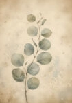 Πίνακας σε Καμβά VINTAGE DARK ACADEMIA LEAVES