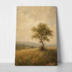 Πίνακας σε Καμβά VINTAGE DARK ACADEMIA LONE TREE 2