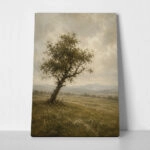 Πίνακας σε Καμβά VINTAGE DARK ACADEMIA LONE TREE 3