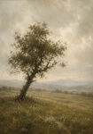 Πίνακας σε Καμβά VINTAGE DARK ACADEMIA LONE TREE 3