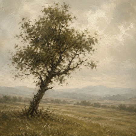Πίνακας σε Καμβά VINTAGE DARK ACADEMIA LONE TREE 3 -  Sticky 5