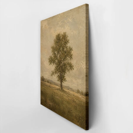 Πίνακας σε Καμβά VINTAGE DARK ACADEMIA LONE TREE 4 - Vintage Sticky 2