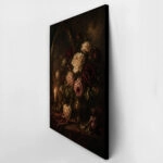 Πίνακας σε Καμβά VINTAGE DARK ACADEMIA MIRROR AND ROSES