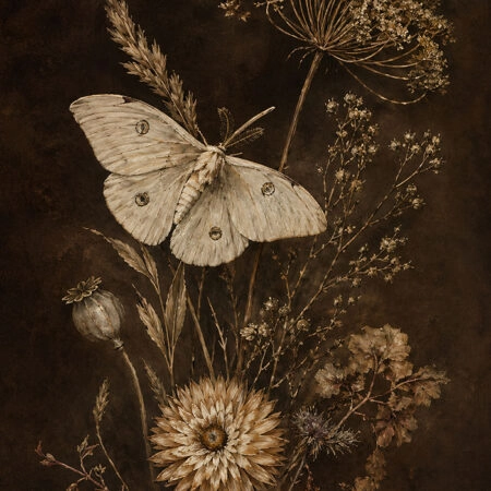 Πίνακας σε Καμβά VINTAGE DARK ACADEMIA MOTH - Vintage Sticky 5