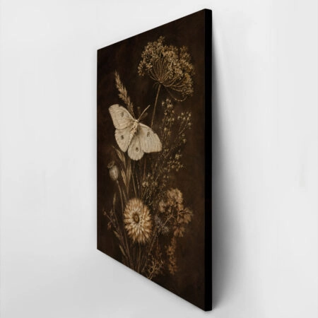 Πίνακας σε Καμβά VINTAGE DARK ACADEMIA MOTH - Vintage Sticky 2