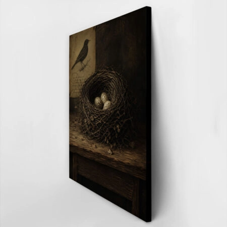 Πίνακας σε Καμβά VINTAGE DARK ACADEMIA NEST - Vintage Sticky 2