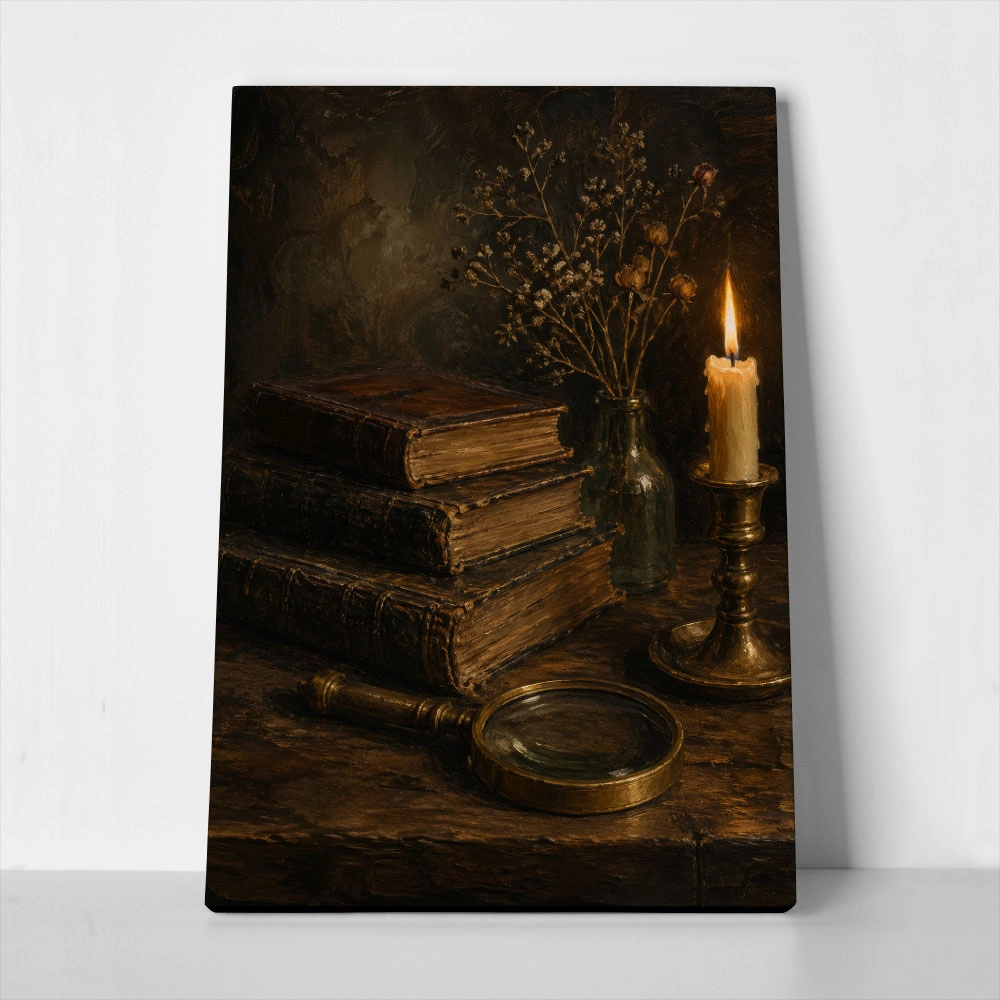 Πίνακας σε Καμβά VINTAGE DARK ACADEMIA NOTES