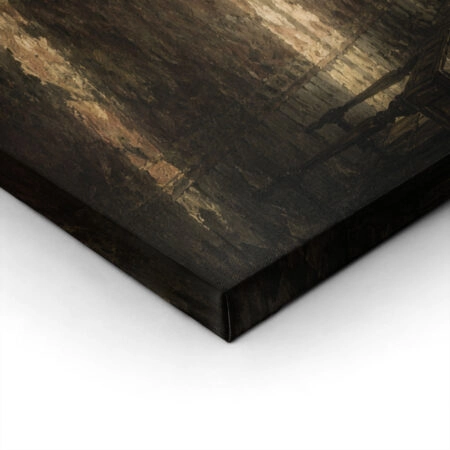 Πίνακας σε Καμβά VINTAGE DARK ACADEMIA OLD HALLWAY - Vintage Sticky 1