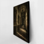 Πίνακας σε Καμβά VINTAGE DARK ACADEMIA OLD HALLWAY