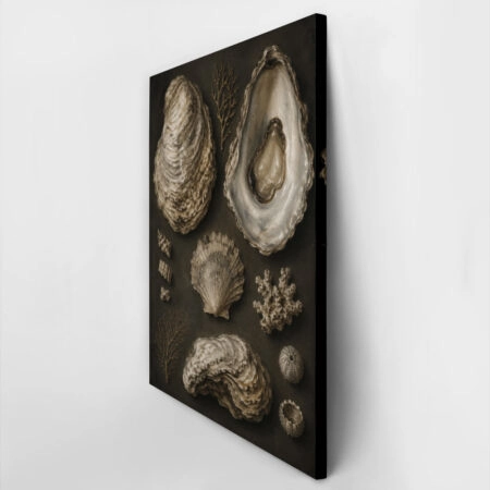 Πίνακας σε Καμβά VINTAGE DARK ACADEMIA OYSTERS - Vintage Sticky 2