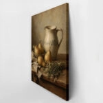 Πίνακας σε Καμβά VINTAGE DARK ACADEMIA PITCHER AND PEARS