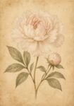 Πίνακας σε Καμβά VINTAGE DARK ACADEMIA PLANT 10