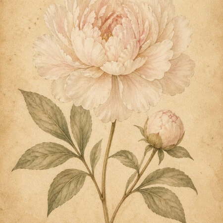 Πίνακας σε Καμβά VINTAGE DARK ACADEMIA PLANT 10 -  Sticky 5
