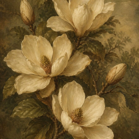 Πίνακας σε Καμβά VINTAGE DARK ACADEMIA PLANT 11 -  Sticky 5