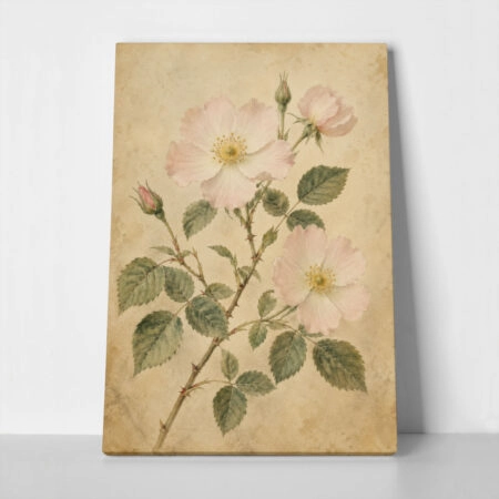 Πίνακας σε Καμβά VINTAGE DARK ACADEMIA PLANT 12 - 