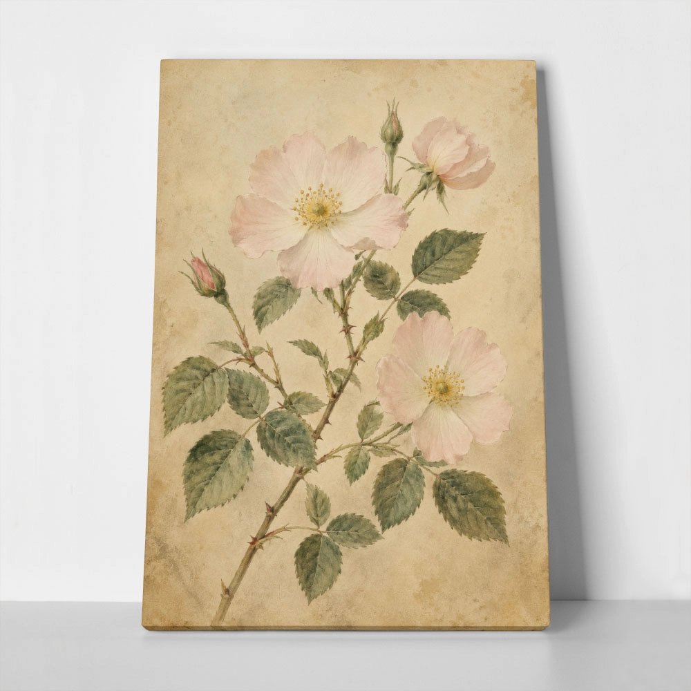 Πίνακας σε Καμβά VINTAGE DARK ACADEMIA PLANT 12