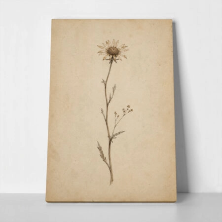 Πίνακας σε Καμβά VINTAGE DARK ACADEMIA PLANT 15 - 