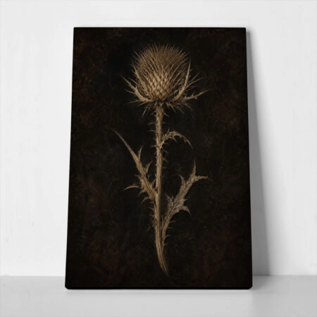 Πίνακας σε Καμβά VINTAGE DARK ACADEMIA PLANT 16 - 