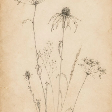 Πίνακας σε Καμβά VINTAGE DARK ACADEMIA PLANT 19 - Vintage Sticky 5