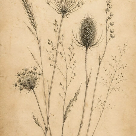 Πίνακας σε Καμβά VINTAGE DARK ACADEMIA PLANT 20 - Vintage Sticky 5