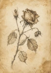 Πίνακας σε Καμβά VINTAGE DARK ACADEMIA PLANT 21