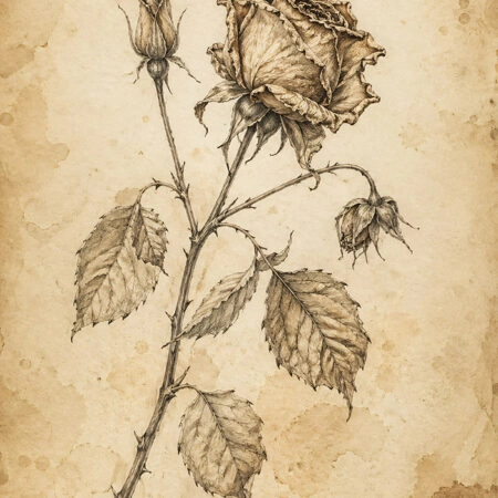 Πίνακας σε Καμβά VINTAGE DARK ACADEMIA PLANT 21 - Vintage Sticky 5