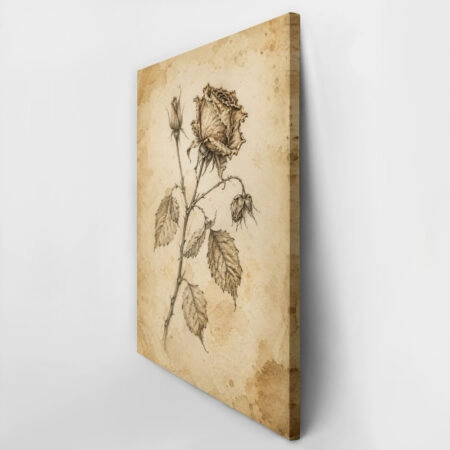 Πίνακας σε Καμβά VINTAGE DARK ACADEMIA PLANT 21 - Vintage Sticky 2