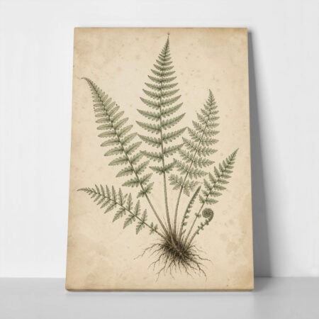 Πίνακας σε Καμβά VINTAGE DARK ACADEMIA PLANT 22 - Vintage