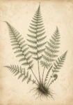 Πίνακας σε Καμβά VINTAGE DARK ACADEMIA PLANT 22