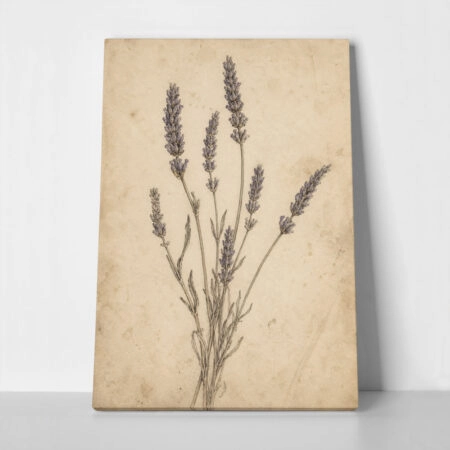 Πίνακας σε Καμβά VINTAGE DARK ACADEMIA PLANT 25 - Vintage