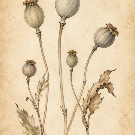 Πίνακας σε Καμβά VINTAGE DARK ACADEMIA PLANT 26 - Vintage Sticky 5
