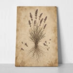 Πίνακας σε Καμβά VINTAGE DARK ACADEMIA PLANT 2