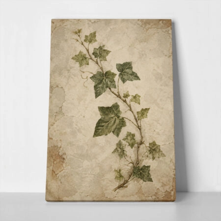 Πίνακας σε Καμβά VINTAGE DARK ACADEMIA PLANT 33 - Vintage