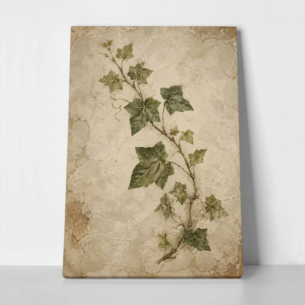 Πίνακας σε Καμβά VINTAGE DARK ACADEMIA PLANT 33