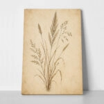 Πίνακας σε Καμβά VINTAGE DARK ACADEMIA PLANT 34